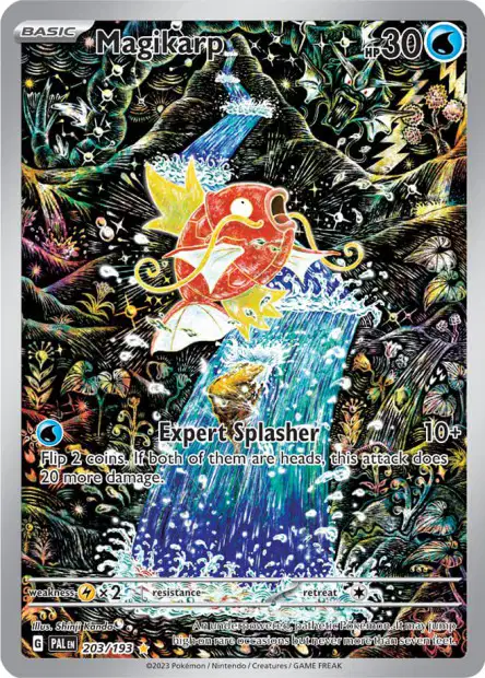Graphique hausse de prix Magicarpe Paldea Evolved